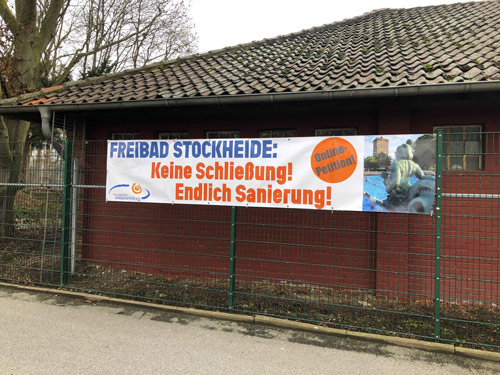 Banner Freibad Stockheide